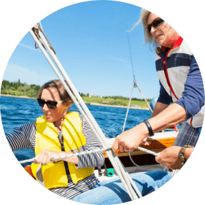 Women sailing lesson